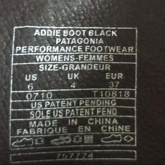 Patagonia Addie Suede and Leather Black Boots Women's Size 6 - Picture 12 of 12